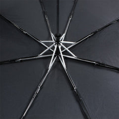 John's 545mm Auto Open and Close 3 Fold Black Umbrella