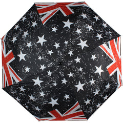 Johns 3 Fold Mannual Open Flag Print Rain & Sun Umbrella 545mm Size (Flag 3)