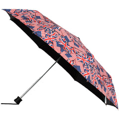 Johns 3 Fold Mannual Open Flag Print Rain & Sun Umbrella 545mm Size (Flag 1)