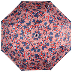 Johns 3 Fold Mannual Open Flag Print Rain & Sun Umbrella 545mm Size (Flag 1)