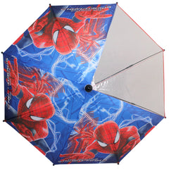 JOHNS BLAST SINGLE FOLD 485MM KIDS UMBRELLA WITH SPIDERMAN-3 PRINT AND WATERGUN