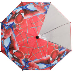 JOHNS BLAST SINGLE FOLD 485MM KIDS UMBRELLA WITH SPIDERMAN-2 PRINT AND WATERGUN