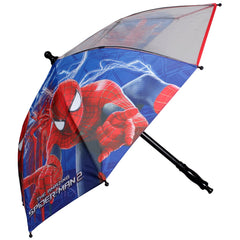 JOHNS BLAST SINGLE FOLD 485MM KIDS UMBRELLA WITH SPIDERMAN-3 PRINT AND WATERGUN