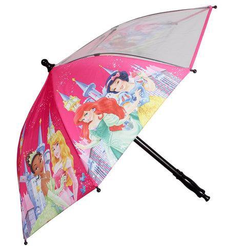 JOHNS BLAST SINGLE FOLD 485MM KIDS UMBRELLA WITH PRINCESS PRINT- 3 AND WATER GUN